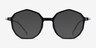 Carmelo Black Silver AcetateEyeglass Frames from EyeBuyDirect, with Tinted Lenses