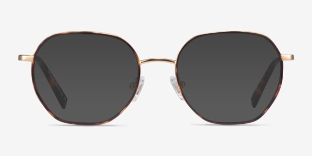 Satsuma Tortoise Gold AcetateEyeglass Frames from EyeBuyDirect, with Tinted Lenses
