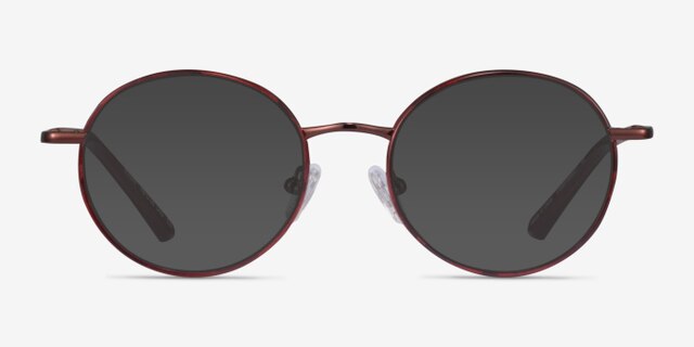 Ikigai Clear Brown Red Copper AcetateEyeglass Frames from EyeBuyDirect, with Tinted Lenses
