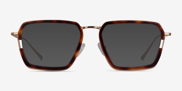 Tsundoku Tortoise Gold AcetateEyeglass Frames from EyeBuyDirect, with Tinted Lenses