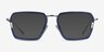 Tsundoku Clear Blue Silver AcetateEyeglass Frames from EyeBuyDirect, with Tinted Lenses