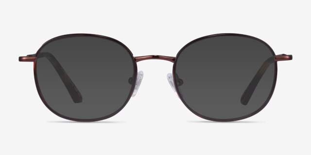 Otaku Tortoise Red Copper AcetateEyeglass Frames from EyeBuyDirect, with Tinted Lenses