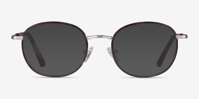 Otaku Tortoise Silver AcetateEyeglass Frames from EyeBuyDirect, with Tinted Lenses
