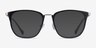 Utamaro Gray Silver AcetateEyeglass Frames from EyeBuyDirect, with Tinted Lenses