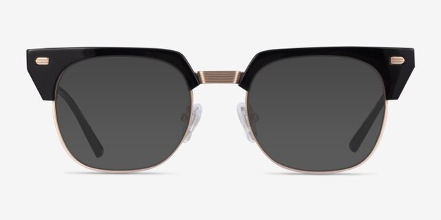 Nichibotsu Black Gold AcetateEyeglass Frames from EyeBuyDirect, with Tinted Lenses