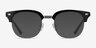 Komorebi Black Silver AcetateEyeglass Frames from EyeBuyDirect, with Tinted Lenses