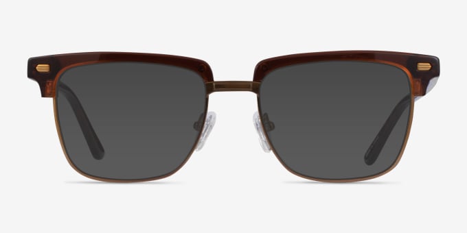 Murakami Browline Clear Brown Bronze Glasses for Men | Eyebuydirect