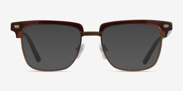 Murakami Clear Brown Bronze AcetateEyeglass Frames from EyeBuyDirect, with Tinted Lenses