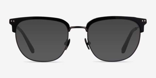 Cloudesley Black Gunmetal AcétateMontures de lunettes de vue d'EyeBuyDirect, Avec des Verres Teintés