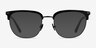 Cloudesley Black Gunmetal AcétateMontures de lunettes de vue d'EyeBuyDirect, Avec des Verres Teintés