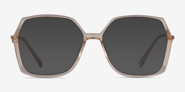 Ellipse Clear Yellow AcetateEyeglass Frames from EyeBuyDirect, with Tinted Lenses