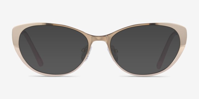 Thames Gold AcetateEyeglass Frames from EyeBuyDirect, with Tinted Lenses
