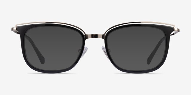Tonight Black Gold AcetateEyeglass Frames from EyeBuyDirect, with Tinted Lenses