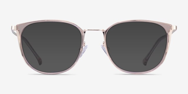Midland Clear Purple Gold AcetateEyeglass Frames from EyeBuyDirect, with Tinted Lenses