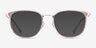 Midland Clear Purple Gold AcetateEyeglass Frames from EyeBuyDirect, with Tinted Lenses