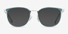 Midland Clear Teal Gold AcetateEyeglass Frames from EyeBuyDirect, with Tinted Lenses