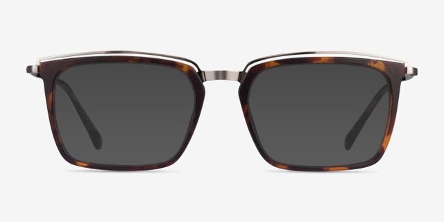 Barnsbury Tortoise Gunmetal MetalEyeglass Frames from EyeBuyDirect, with Tinted Lenses