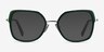 Bourdon Green Silver AcetateEyeglass Frames from EyeBuyDirect, with Tinted Lenses