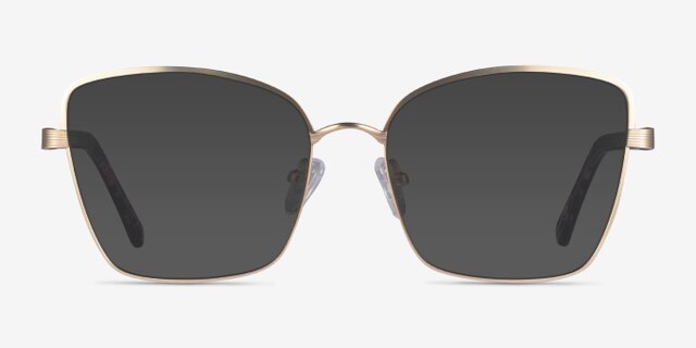 Beginning Gold Floral AcetateEyeglass Frames from EyeBuyDirect, with Tinted Lenses