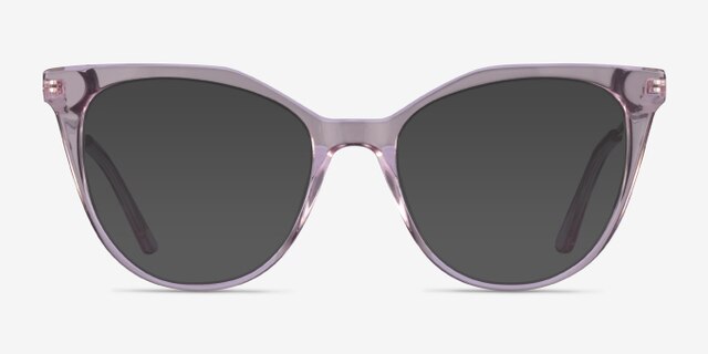 Carolina Clear Pink AcetateEyeglass Frames from EyeBuyDirect, with Tinted Lenses
