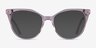 Carolina Clear Pink AcetateEyeglass Frames from EyeBuyDirect, with Tinted Lenses