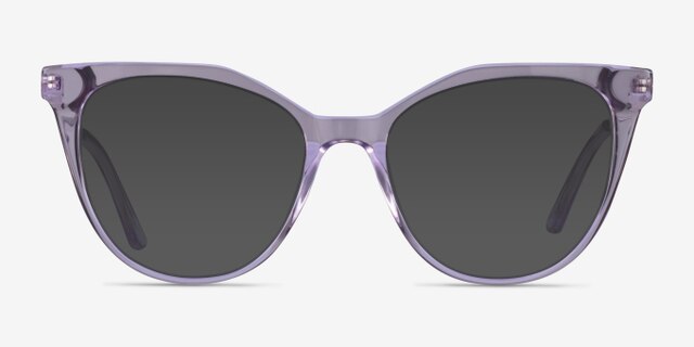 Carolina Clear Purple AcetateEyeglass Frames from EyeBuyDirect, with Tinted Lenses