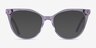 Carolina Clear Purple AcetateEyeglass Frames from EyeBuyDirect, with Tinted Lenses