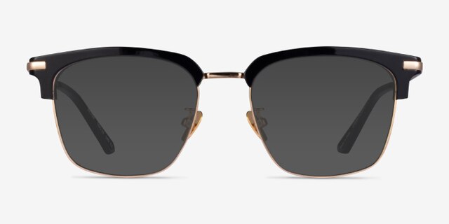 Actor Black Gold AcetateEyeglass Frames from EyeBuyDirect, with Tinted Lenses