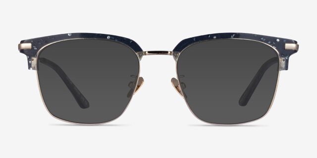 Actor Gray Silver AcetateEyeglass Frames from EyeBuyDirect, with Tinted Lenses