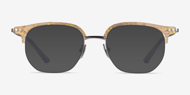 Witty Clear Yellow Silver AcétateMontures de lunettes de vue d'EyeBuyDirect, Avec des Verres Teintés