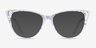 Celebrate Clear Silver Rose Gold AcetateEyeglass Frames from EyeBuyDirect, with Tinted Lenses
