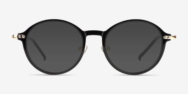 Reily Black Gold AcetateEyeglass Frames from EyeBuyDirect, with Tinted Lenses