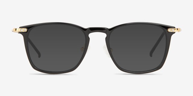Usman Black Gold AcetateEyeglass Frames from EyeBuyDirect, with Tinted Lenses