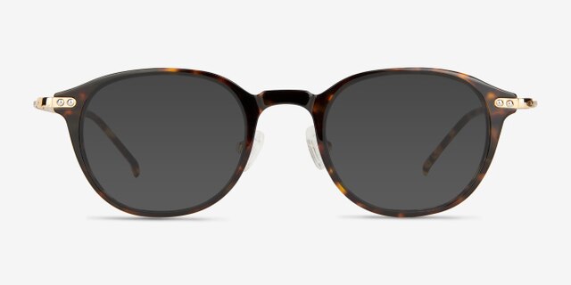 Jones Tortoise Gold AcetateEyeglass Frames from EyeBuyDirect, with Tinted Lenses
