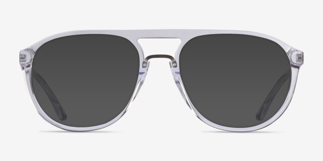 Rustic Clear AcetateEyeglass Frames from EyeBuyDirect, with Tinted Lenses