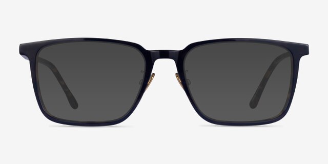 Pierce Blue Tortoise AcetateEyeglass Frames from EyeBuyDirect, with Tinted Lenses