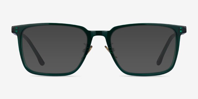 Pierce Dark Green AcetateEyeglass Frames from EyeBuyDirect, with Tinted Lenses