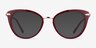 Dauphine Burgundy Rose Gold AcetateEyeglass Frames from EyeBuyDirect, with Tinted Lenses