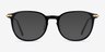 Hollis Black Gold AcetateEyeglass Frames from EyeBuyDirect, with Tinted Lenses