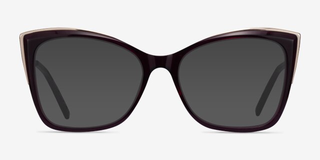 Dorothy Clear Purple Gold AcetateEyeglass Frames from EyeBuyDirect, with Tinted Lenses