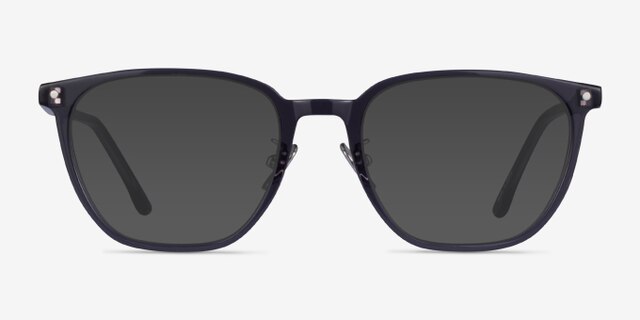 Hunter Clear Gray AcetateEyeglass Frames from EyeBuyDirect, with Tinted Lenses