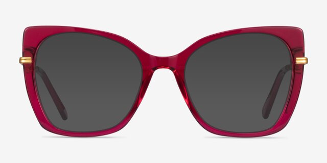 Delancey Clear Pink Gold AcetateEyeglass Frames from EyeBuyDirect, with Tinted Lenses
