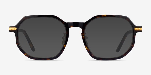 Quentin Tortoise Gold AcetateEyeglass Frames from EyeBuyDirect, with Tinted Lenses