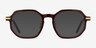 Quentin Clear Brown Gold AcetateEyeglass Frames from EyeBuyDirect, with Tinted Lenses
