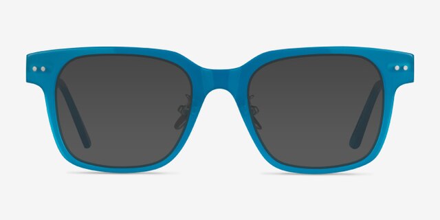Blythe Aqua Silver AcetateEyeglass Frames from EyeBuyDirect, with Tinted Lenses