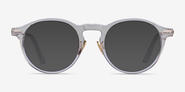 Tilly Clear Gold AcetateEyeglass Frames from EyeBuyDirect, with Tinted Lenses