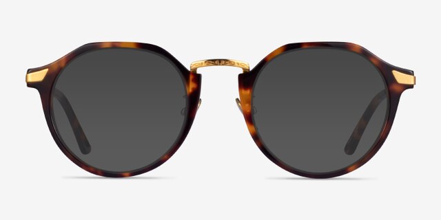 Yates Tortoise Gold AcétateMontures de lunettes de vue d'EyeBuyDirect, Avec des Verres Teintés