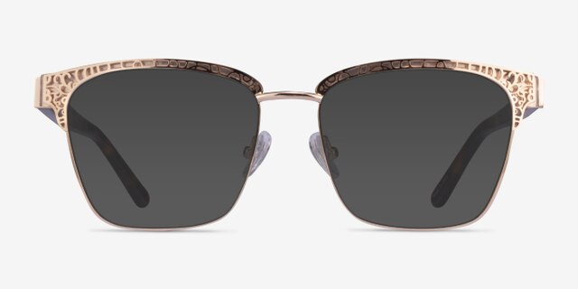 Scale Gold Tortoise AcetateEyeglass Frames from EyeBuyDirect, with Tinted Lenses