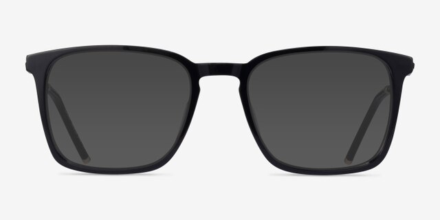 Local Black Gold AcetateEyeglass Frames from EyeBuyDirect, with Tinted Lenses