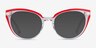 Friday Clear Red AcetateEyeglass Frames from EyeBuyDirect, with Tinted Lenses